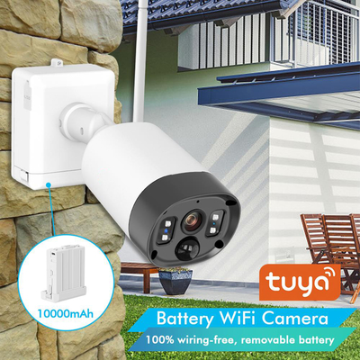 Domowa wodoodporna kamera Wifi z baterią Niskie zużycie energii Kamera IP Tuya 1080P