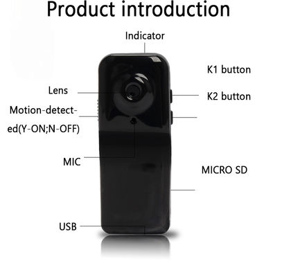 Przenośna kamera HD 960P Mini DV z obsługą USB z obsługą wykrywania ruchu wideo