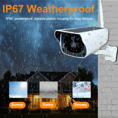 Ładowanie słoneczne 1080P Kamera HD WIFI Bezprzewodowa zewnętrzna kamera IP67 Wodoodporna karta SD 128 GB i przechowywanie w chmurze P2P Kamera zewnętrzna