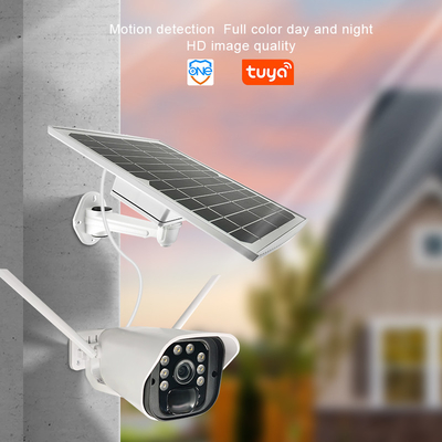 Solarna kamera bezpieczeństwa Zewnętrzna bezprzewodowa bateria zasilana z domu 1080p Reflektor WiFi Kolor Night Vision IP66 Kamera PTZ