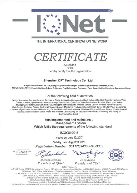 Chiny Shenzhen D-Fit Technology Co., Ltd. Certyfikaty
